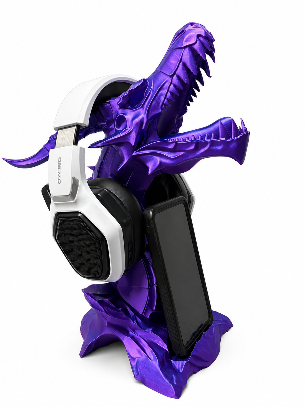 SOPORTE PARA TELÉFONO Y AURICULARES DRAGÓN